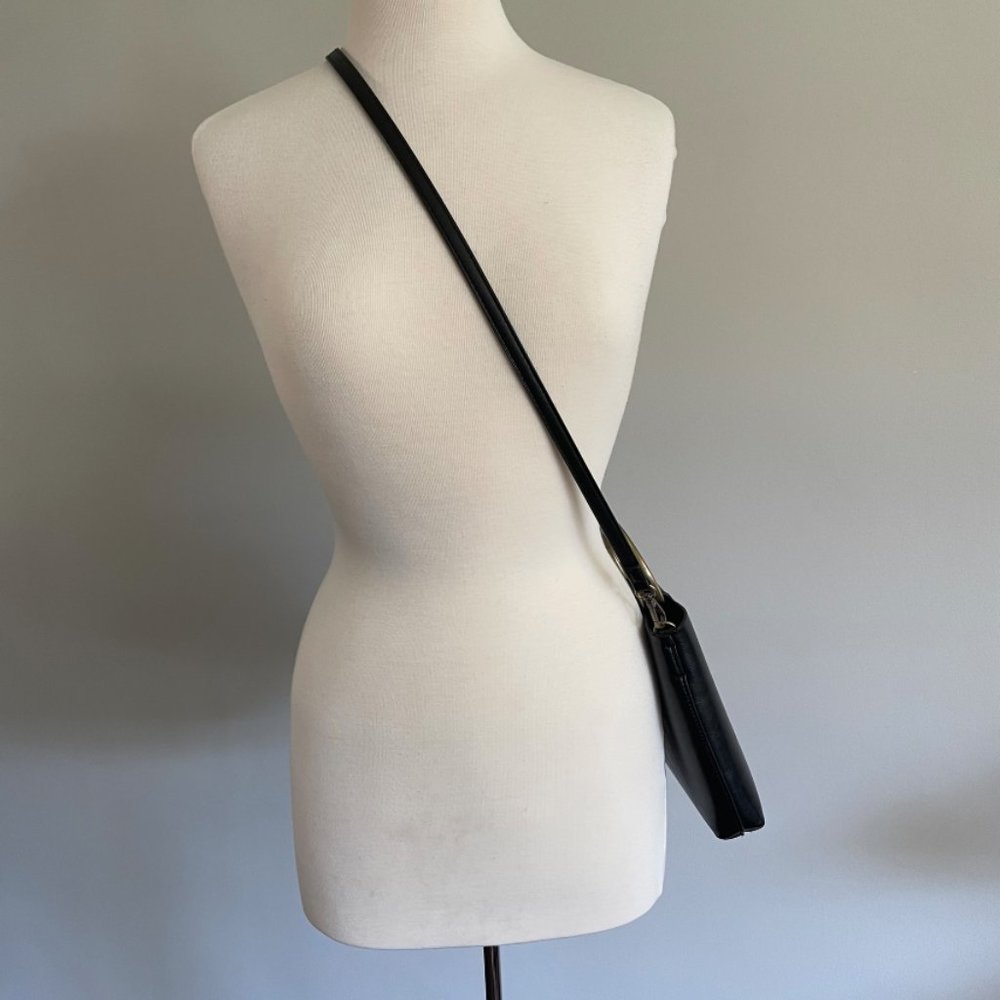 Leather Convertible Crossbody With Brass Hardware - Picture 11 of 12